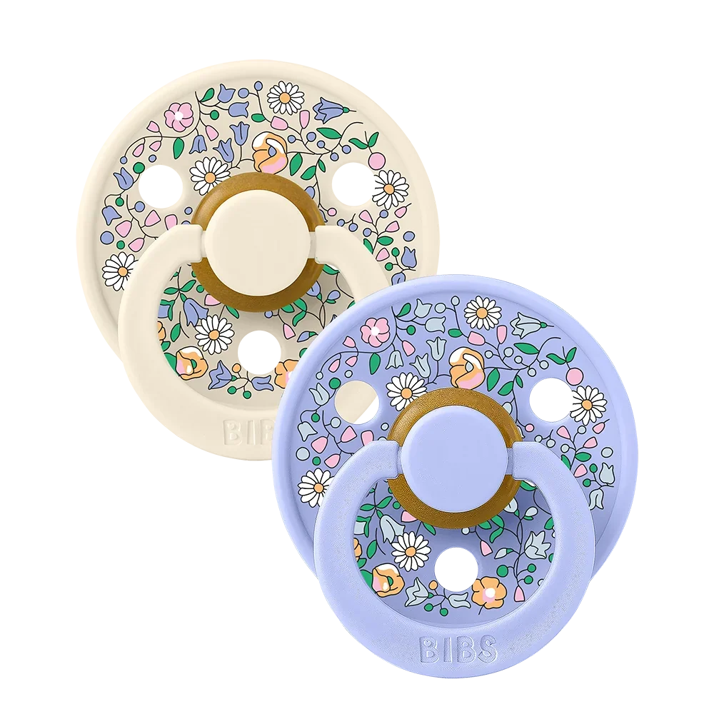 BIBS x LIBERTY Colour Pacifiers 2 Pack Chloe Meadow Ivory Mix