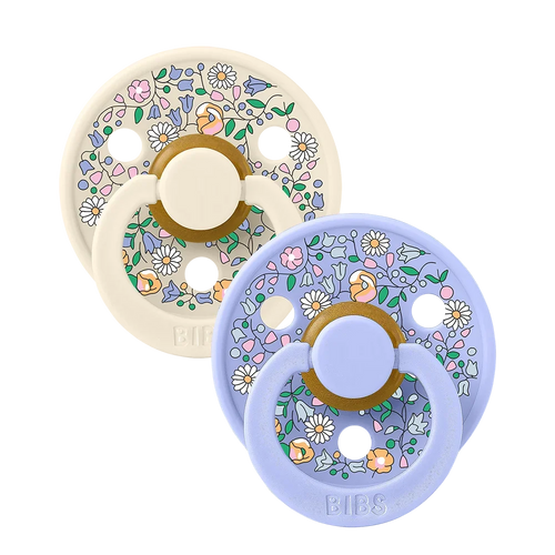 BIBS x LIBERTY Colour Pacifiers 2 Pack Chloe Meadow Ivory Mix