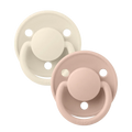 BIBS De Lux Pacifiers 2 Pack Ivory/Blush