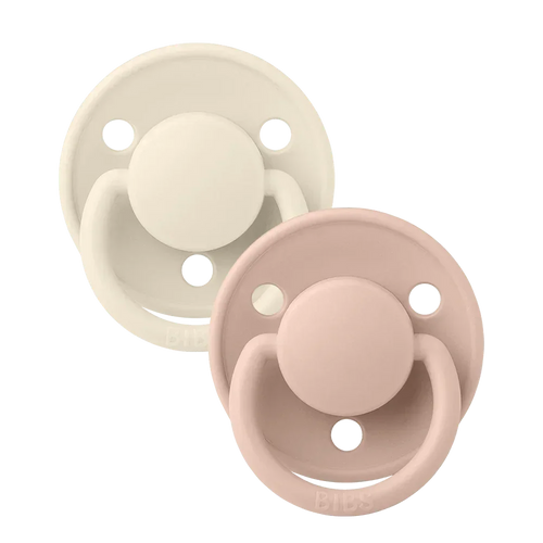 BIBS De Lux Pacifiers 2 Pack Ivory/Blush