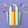 Mimi & Lula Rainbow Ribbon Basket Bag