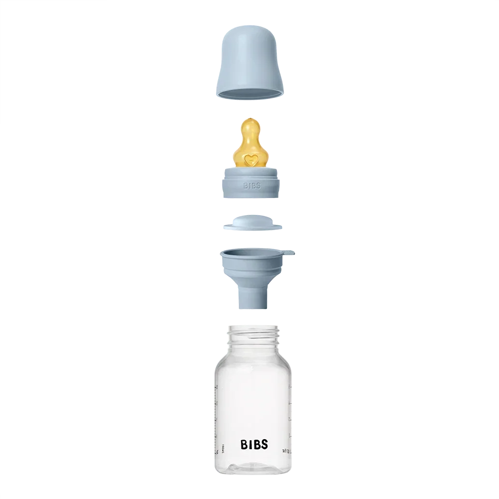 BIBS Baby BPA-Free PP Bottle Set 5.1 oz Baby Blue