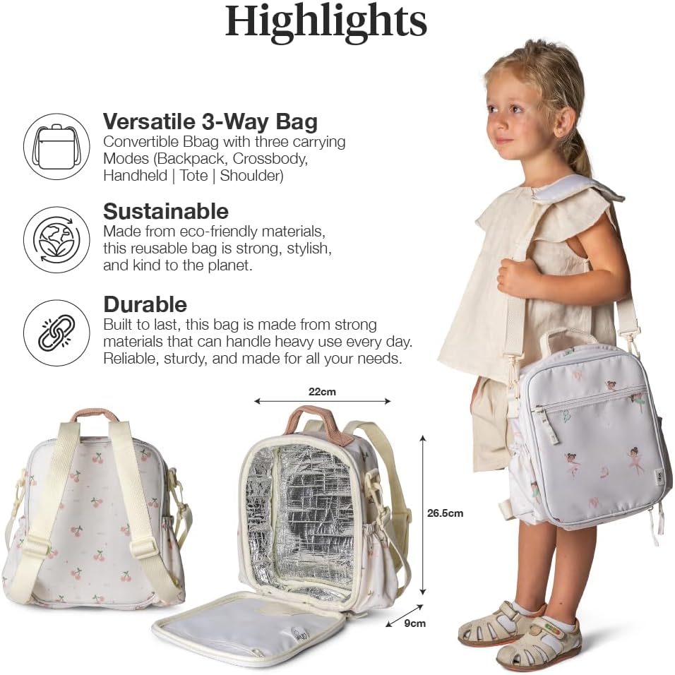 Citron Ballerina Thermal Lunch Bag Backpack