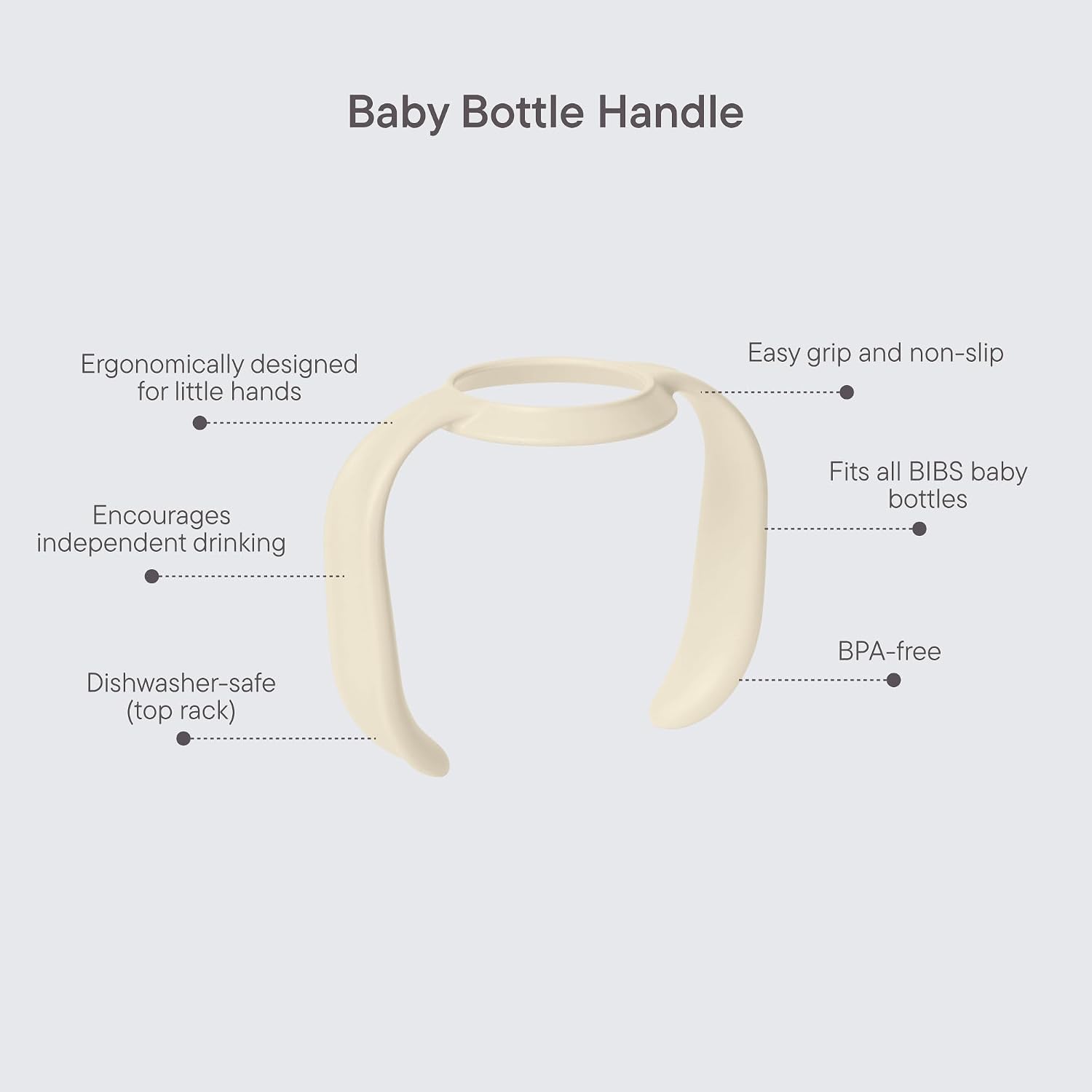 BIBS Baby Bottle Handle Ivory