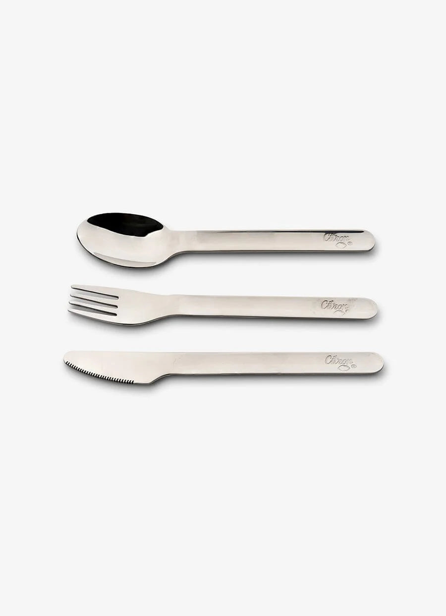 Citron Stainless Steel Brick Cutlery Set with Case