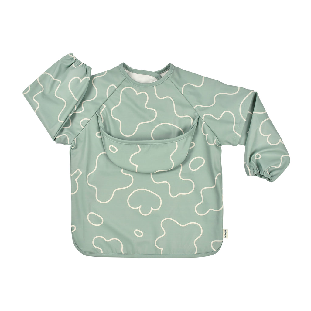 Beaba Bib with Removable Sleeves Sage Green
