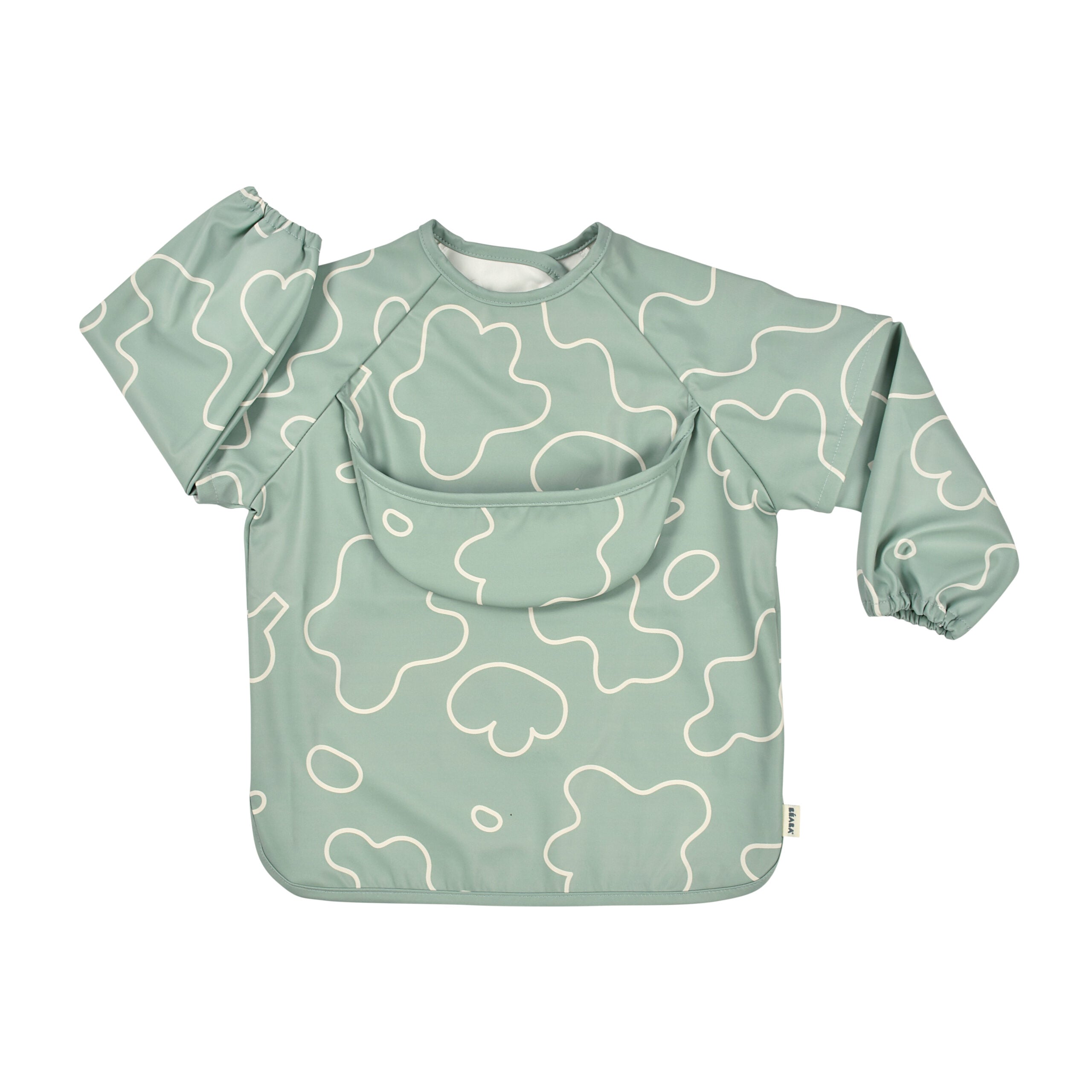 Beaba Bib with Removable Sleeves Sage Green
