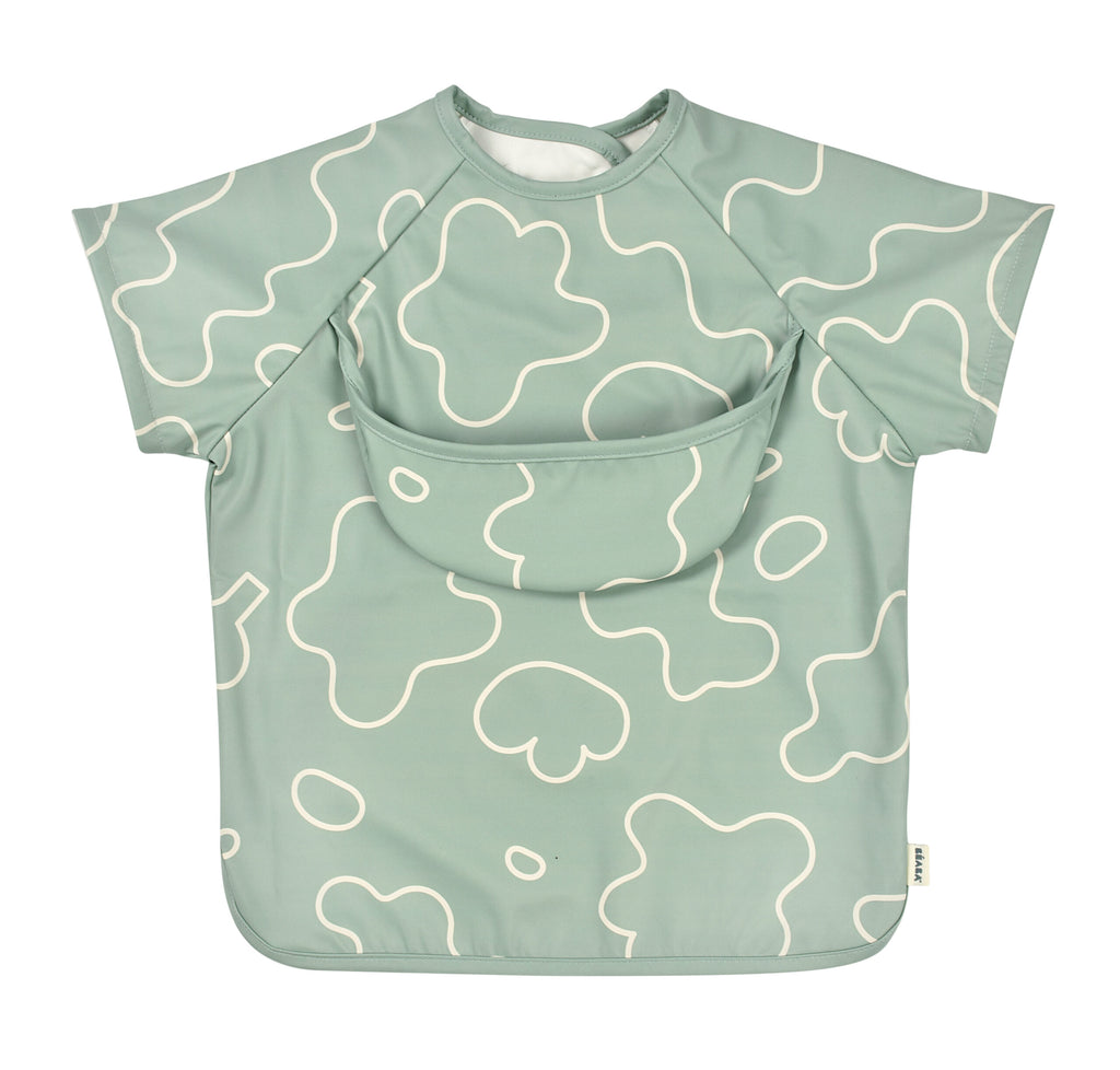 Beaba Bib with Removable Sleeves Sage Green