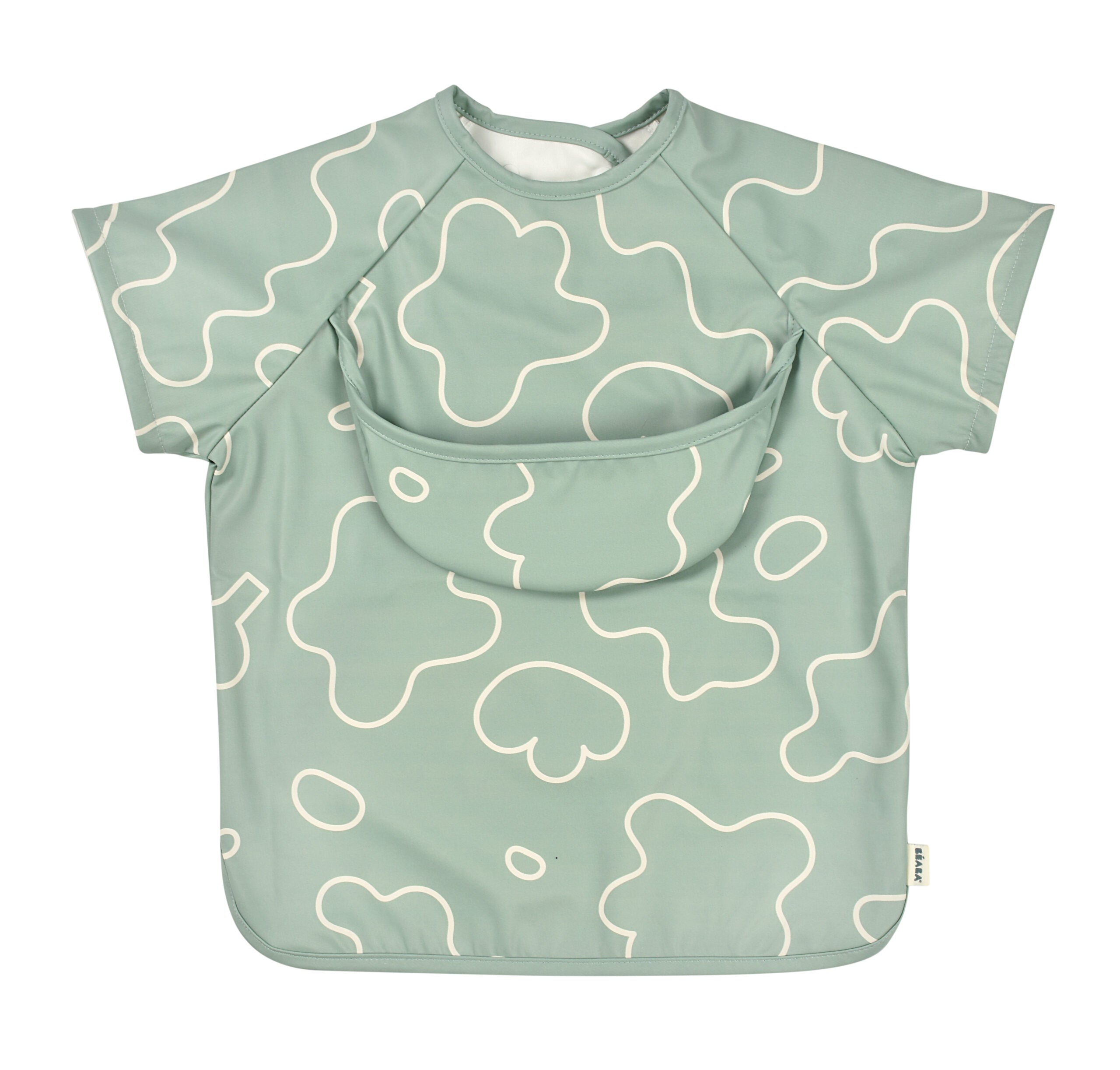 Beaba Bib with Removable Sleeves Sage Green