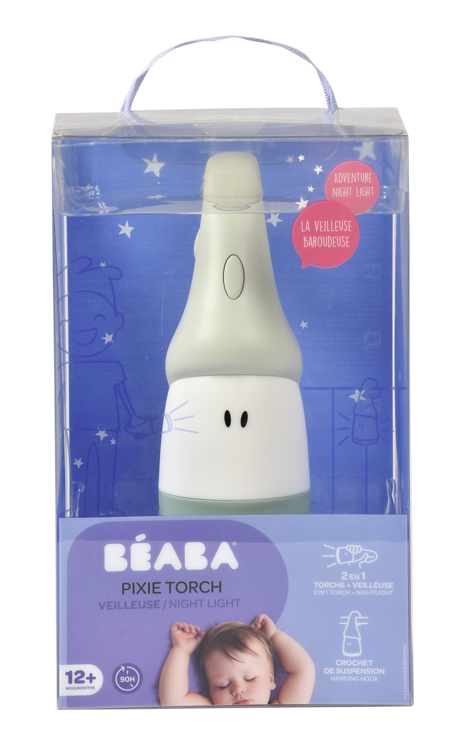 Beaba Pixie Torch Night Light Sage Green