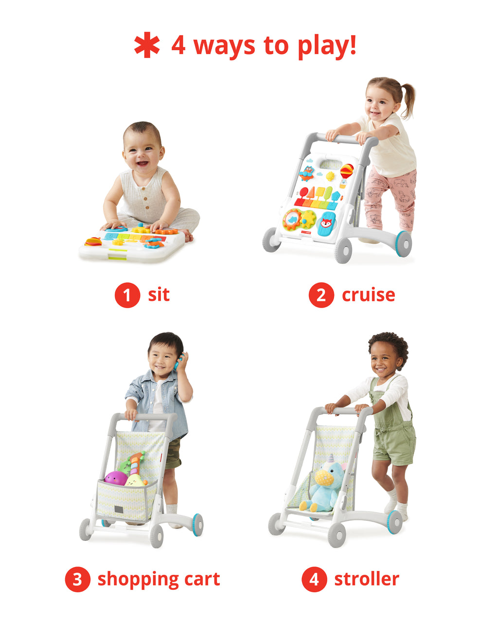 Skip Hop Explore & More Grow Along 4-in-1 Activity Walker