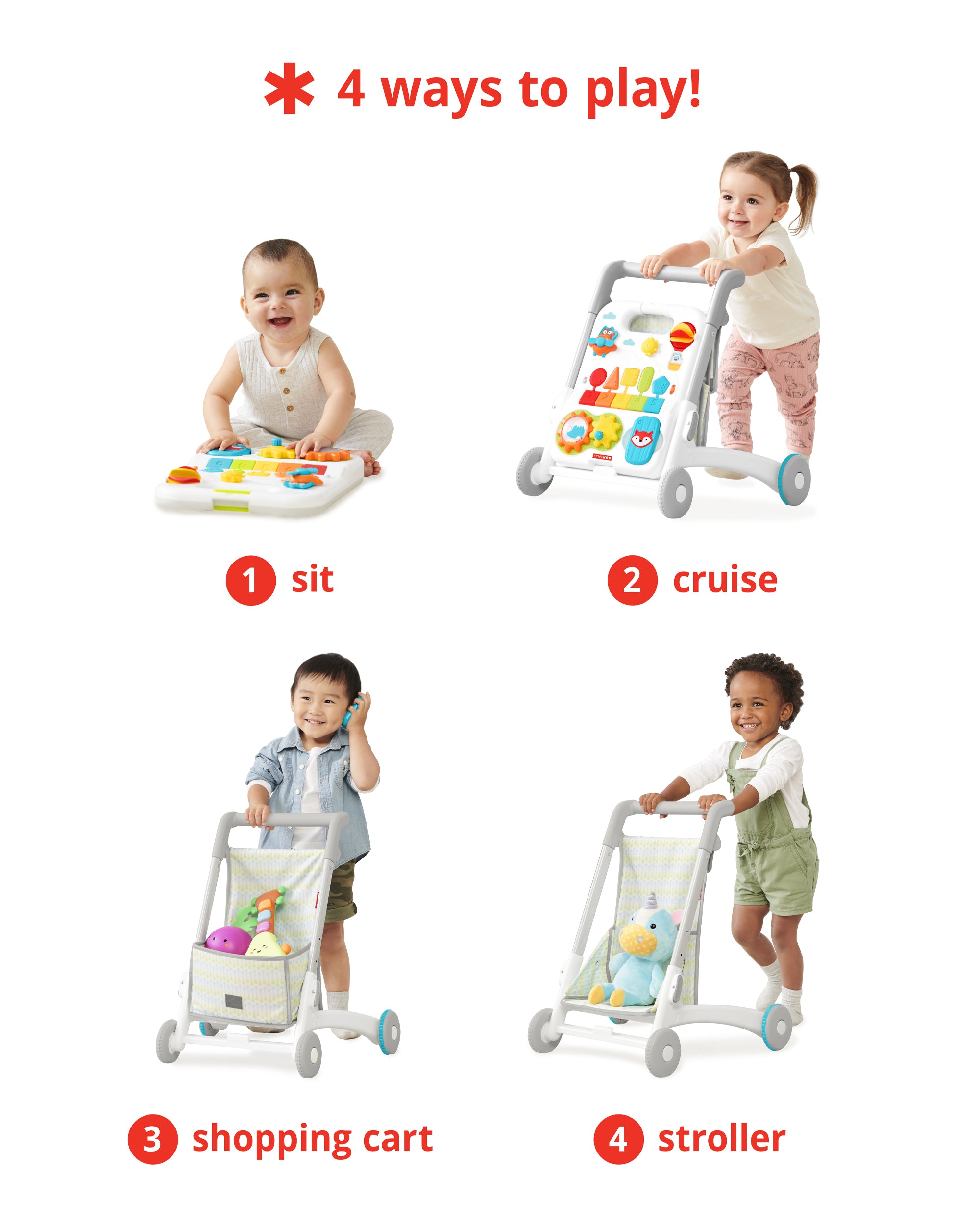 Skip Hop Explore & More Grow Along 4-in-1 Activity Walker