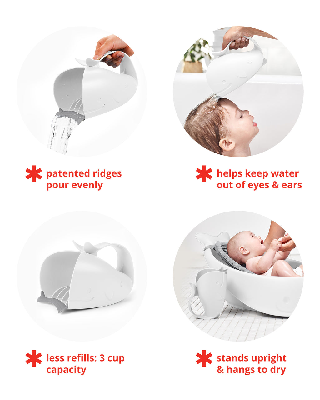 Skip Hop Moby Waterfall Rinser White
