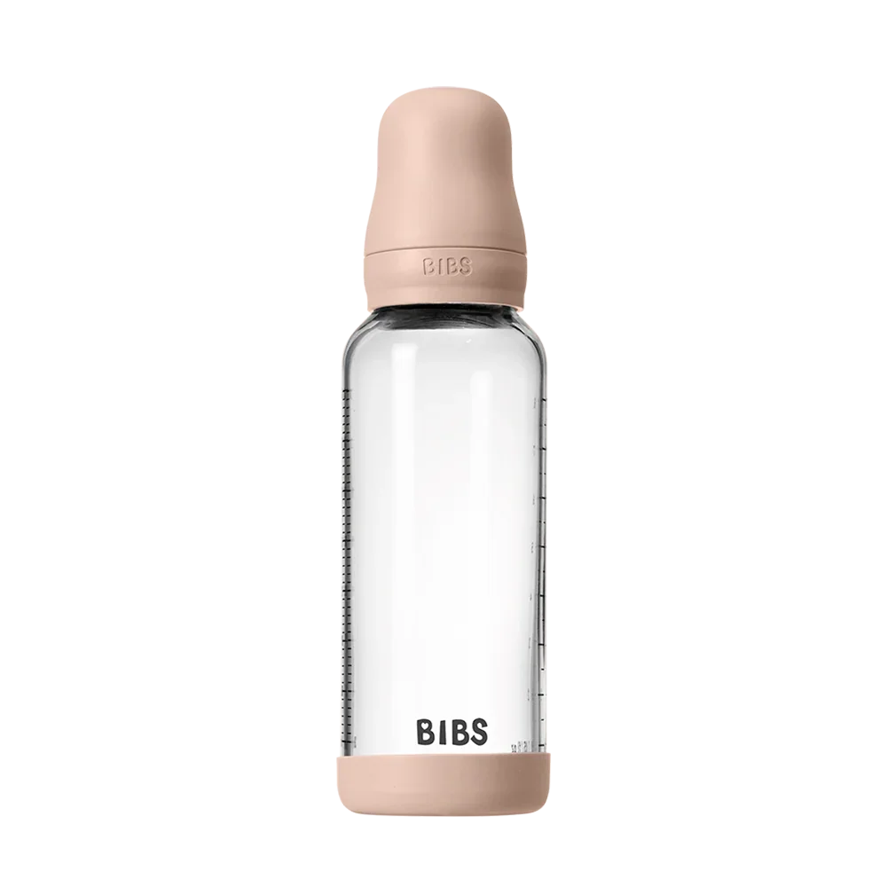 BIBS Baby Glass Bottle Set 8.1 fl oz Latex Blush
