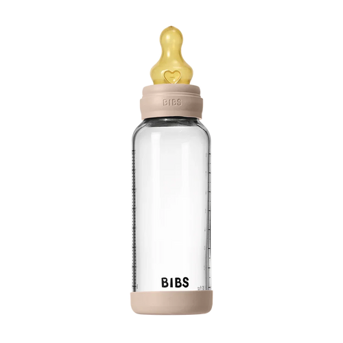 BIBS Baby Glass Bottle Set 8.1 fl oz Latex Blush