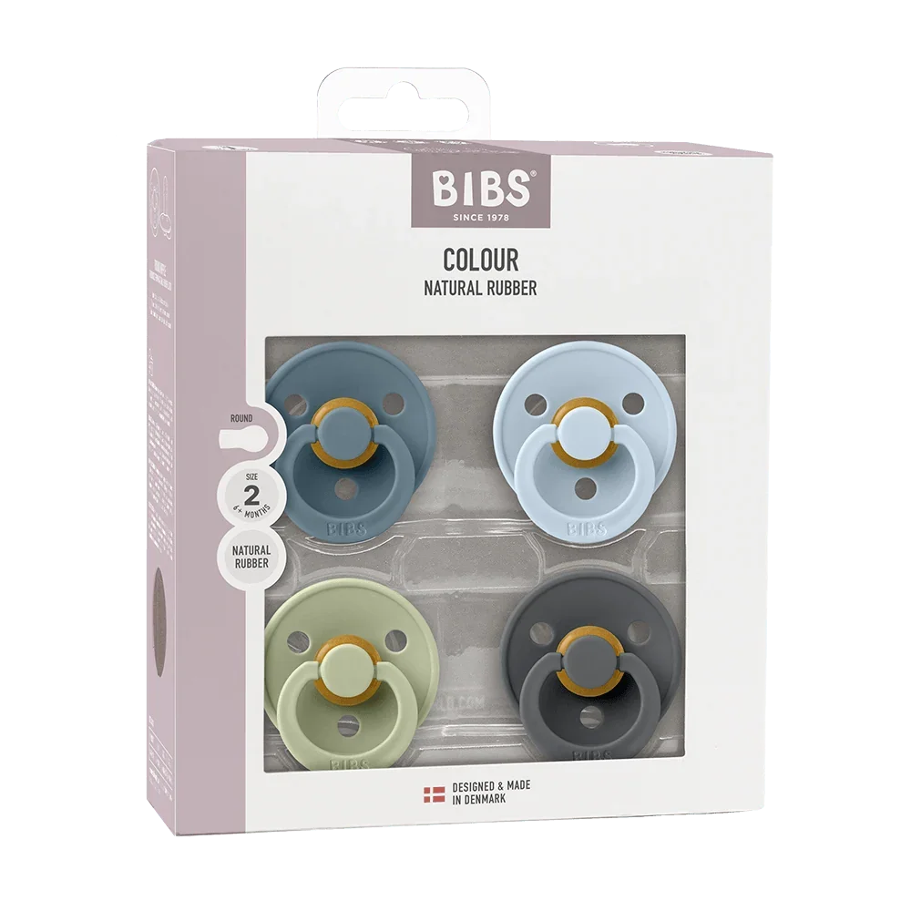BIBS Colour Pacifiers 4 Pack Latex