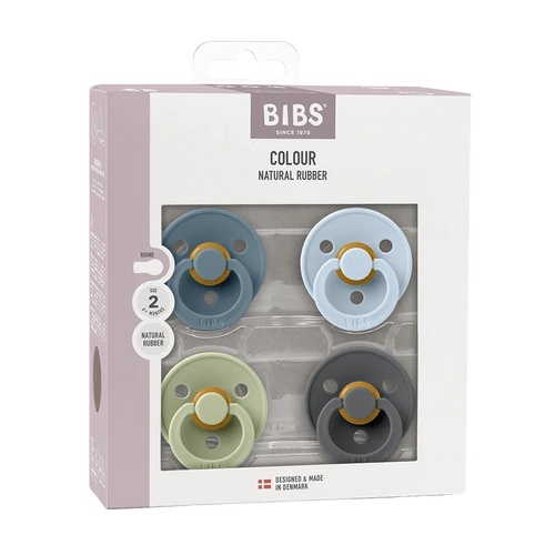 BIBS Colour Pacifiers 4 Pack Latex