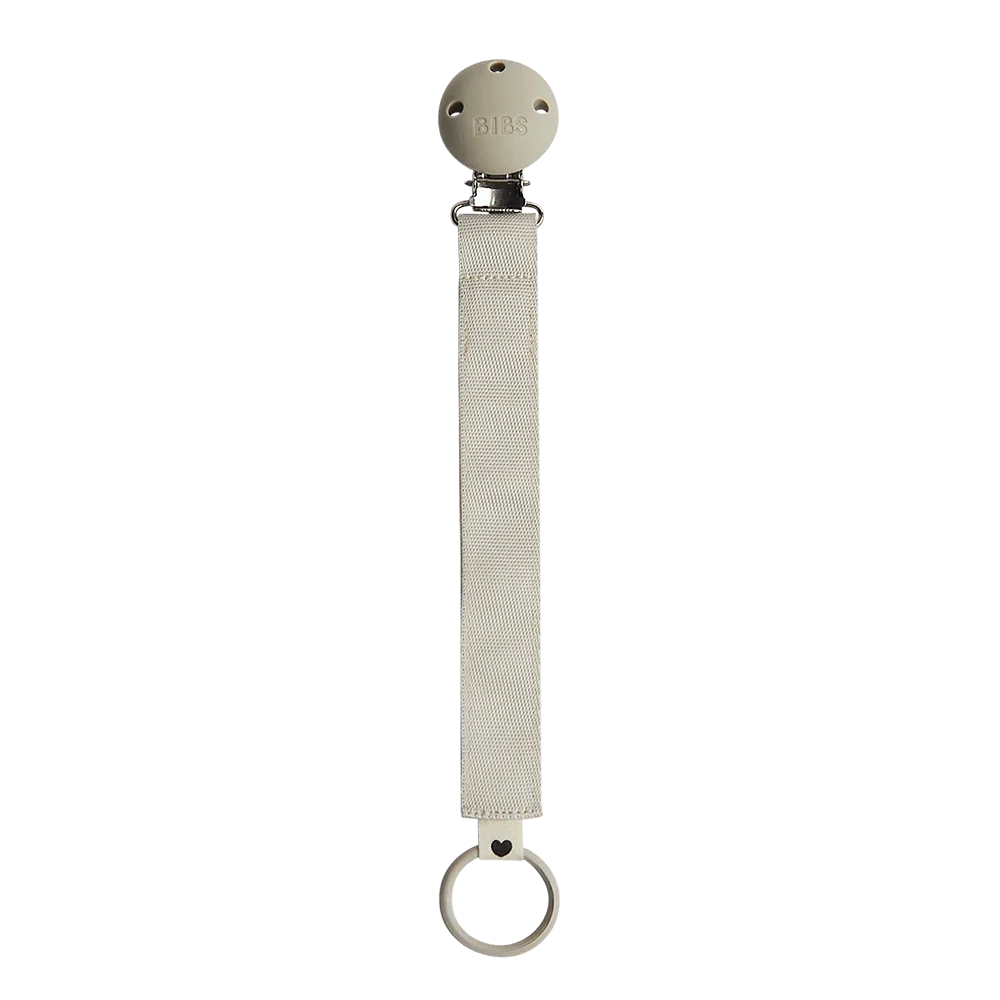 BIBS Pacifier Clip Ribbon Sand