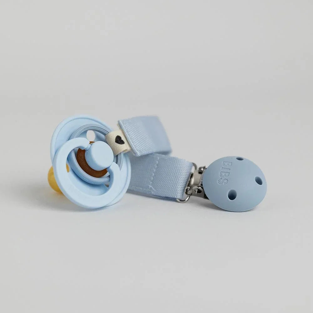 BIBS Pacifier Clip Ribbon Sand