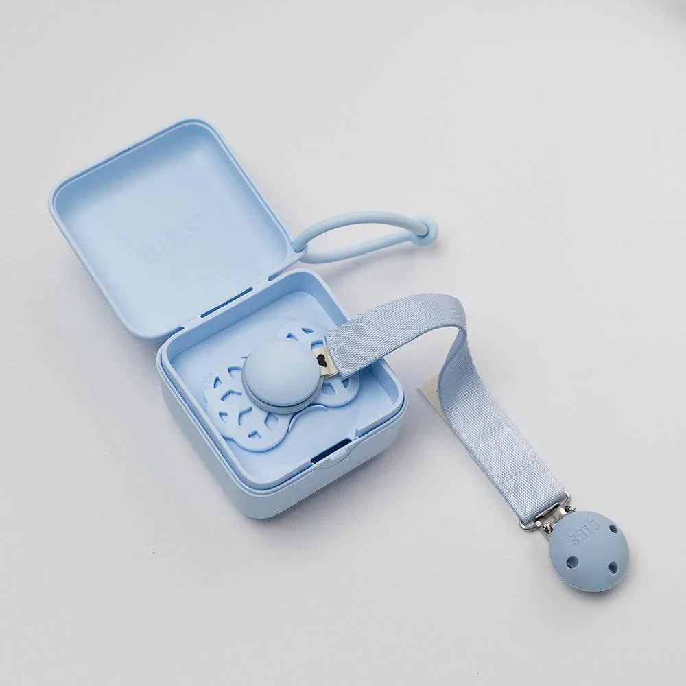 BIBS Pacifier Clip Ribbon Sand