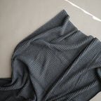 Mushie Knitted Ribbed Baby Blanket Dark Gray Melange