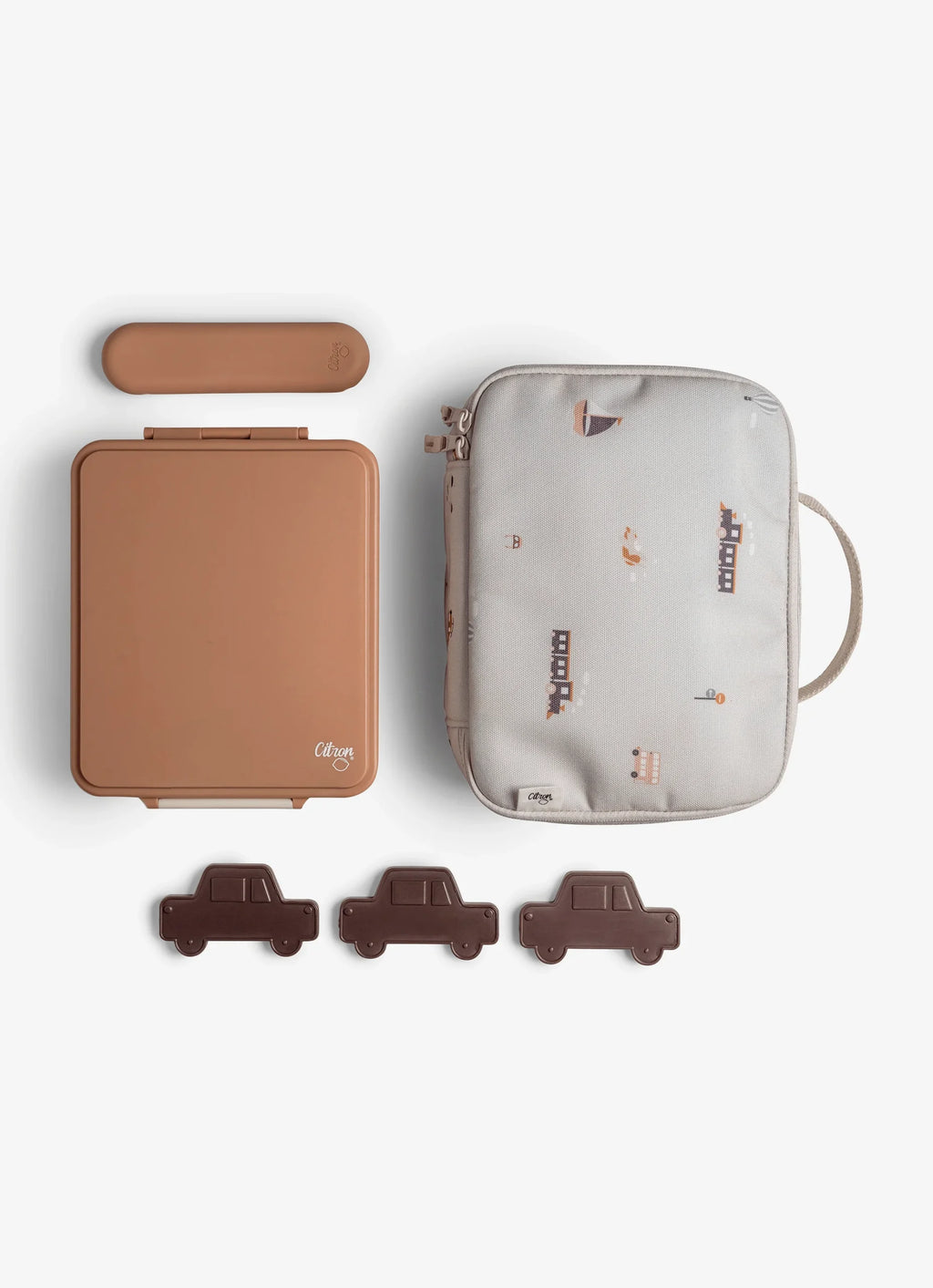Citron Vehicles Insulated Square Lunch Bag