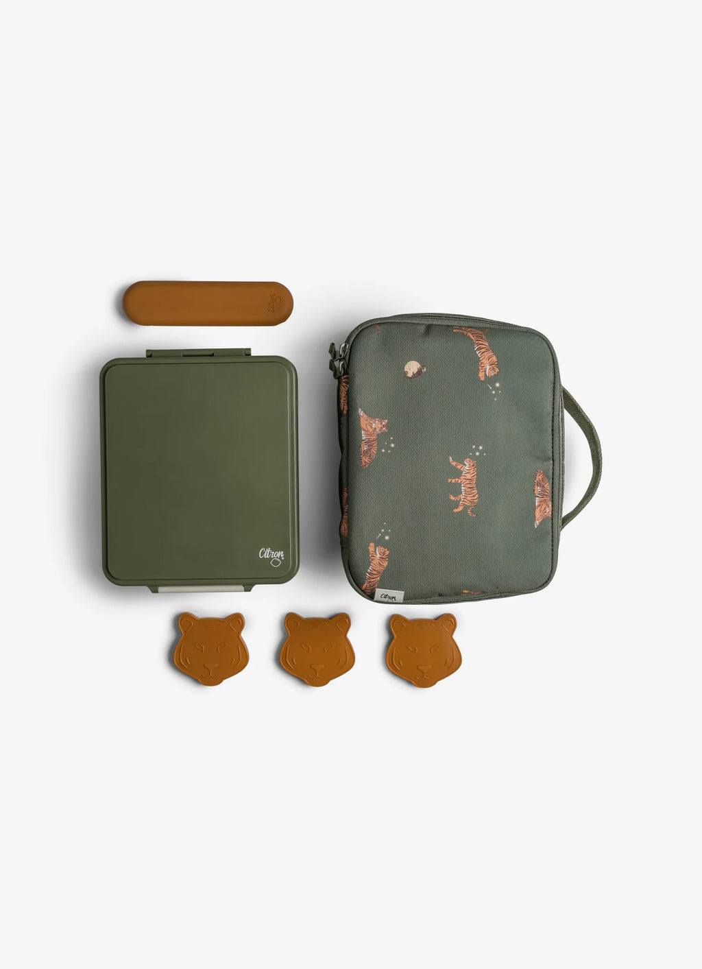 Citron Tiger Insulated Square Lunch Bag
