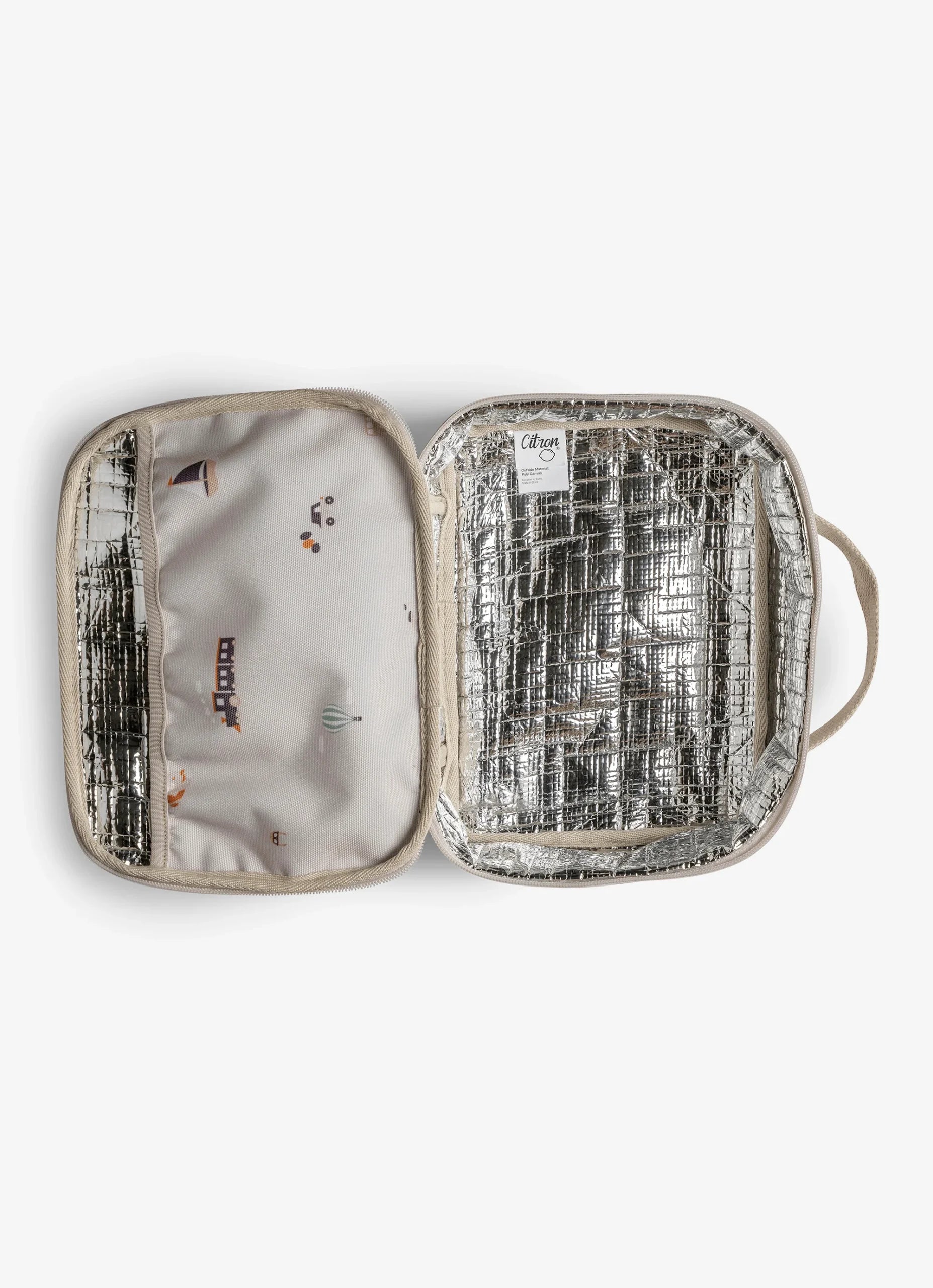 Citron Vehicles Insulated Square Lunch Bag