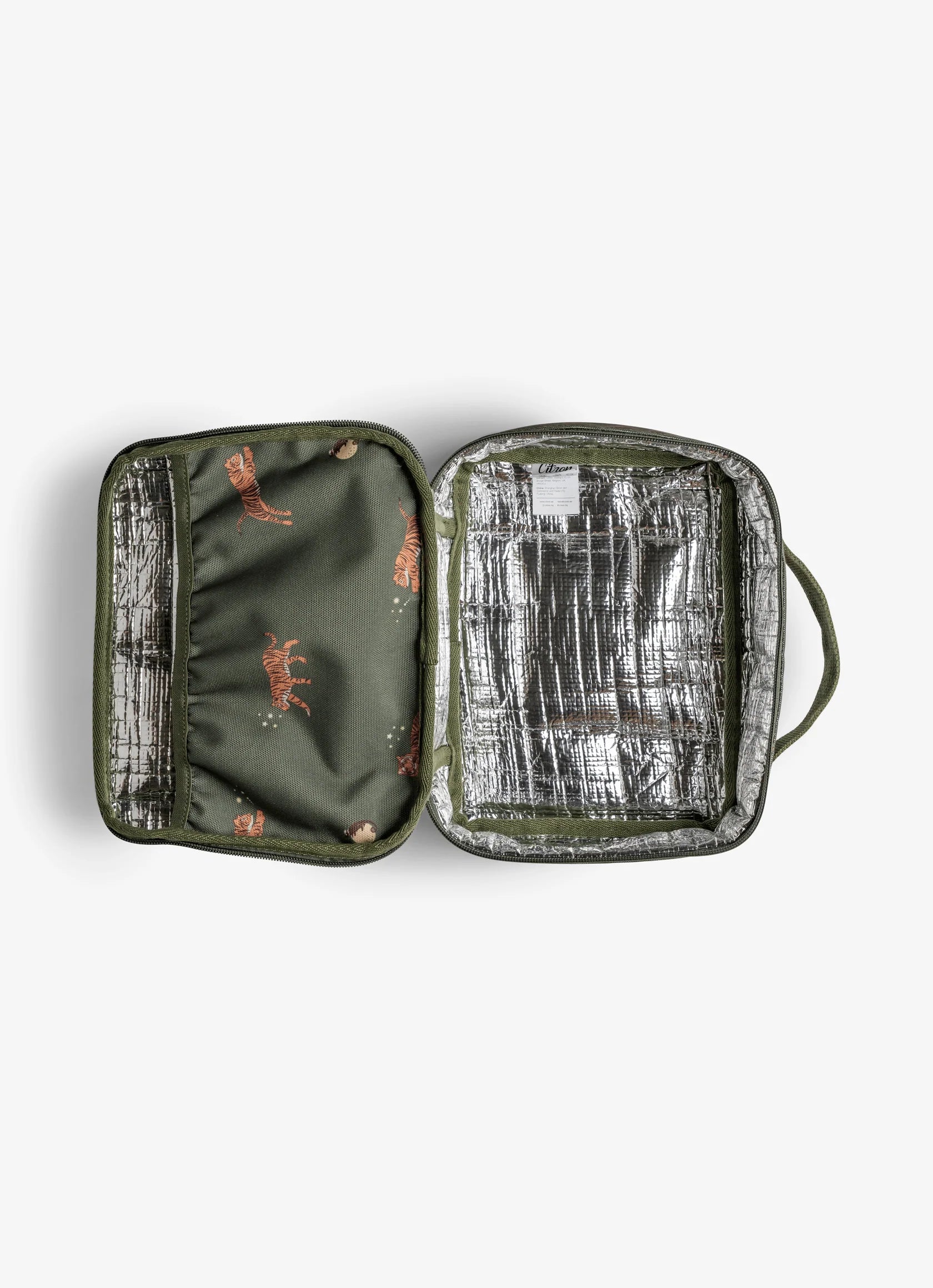 Citron Tiger Insulated Square Lunch Bag