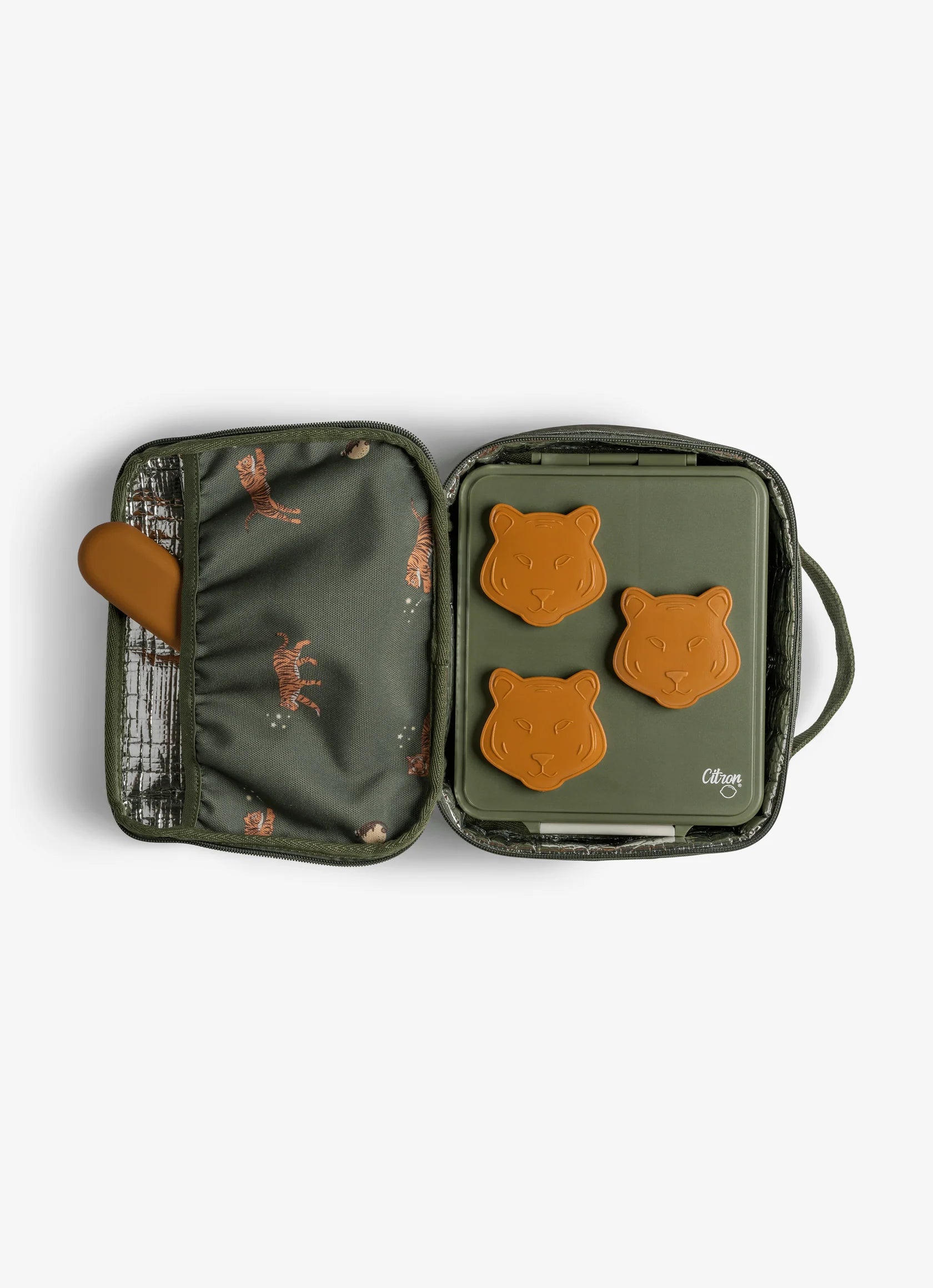 Citron Tiger Insulated Square Lunch Bag