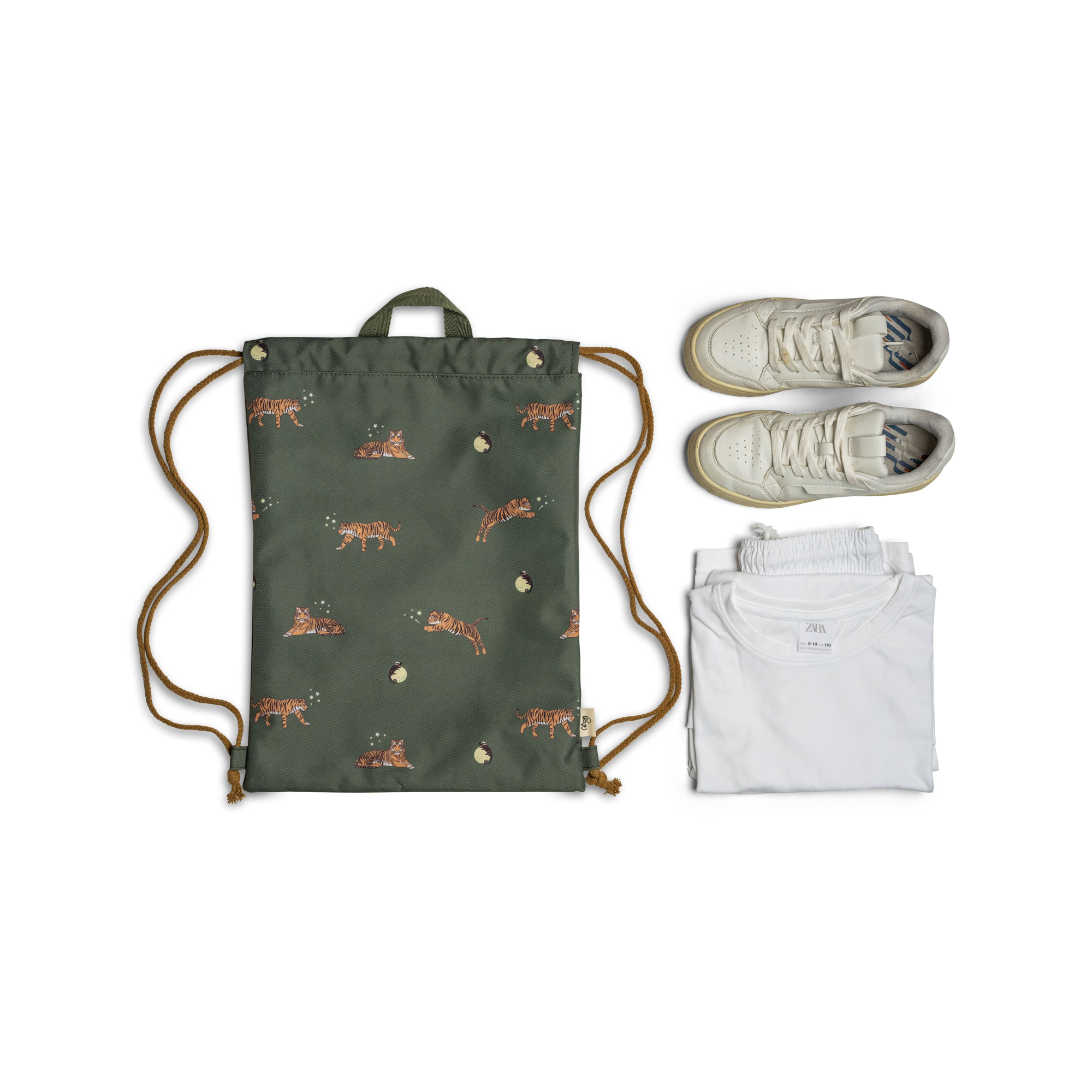 Citron Drawstring Wet Bag Tiger