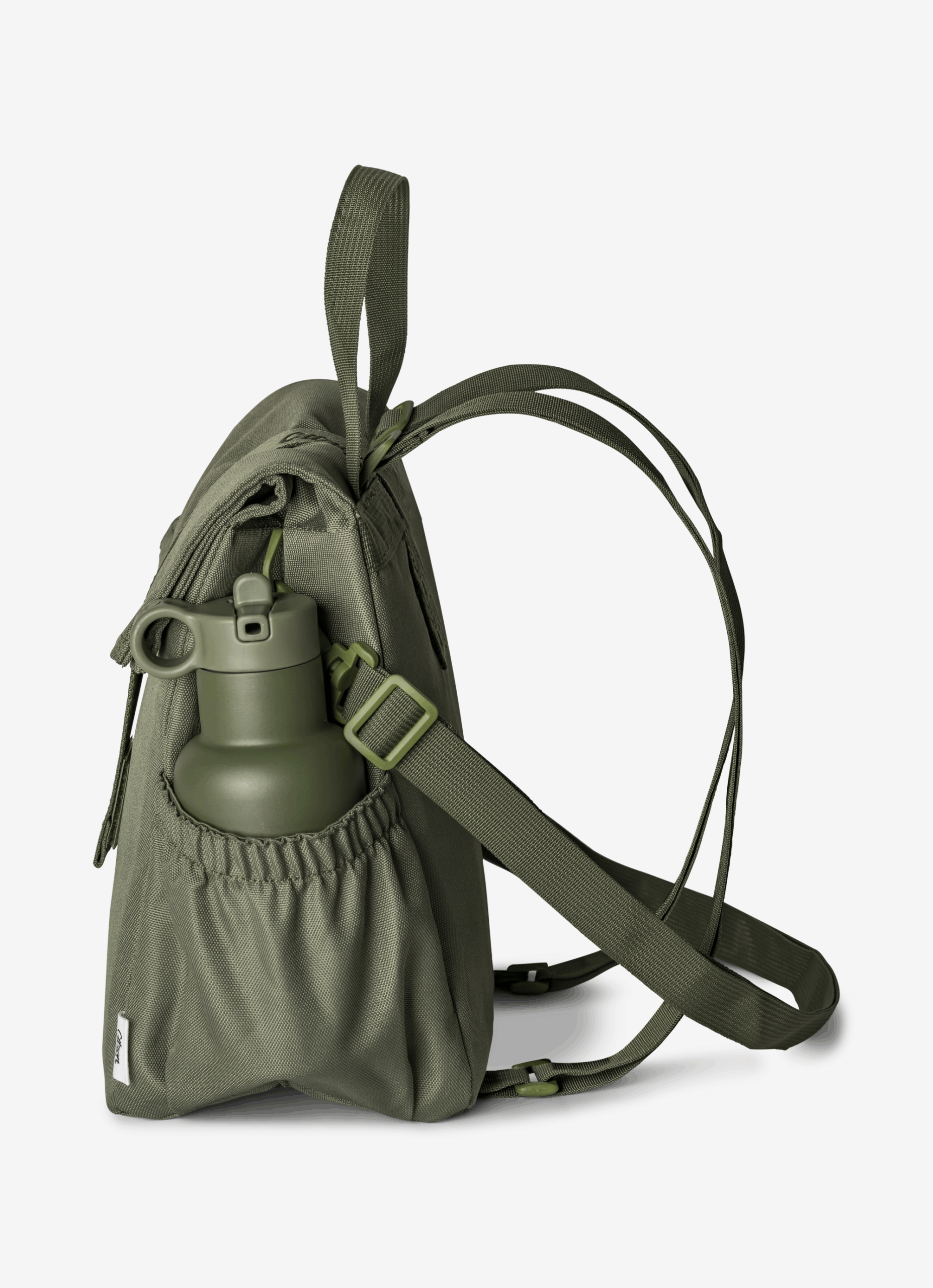 Citron Olive Green Insulated Rollup Lunch Bag
