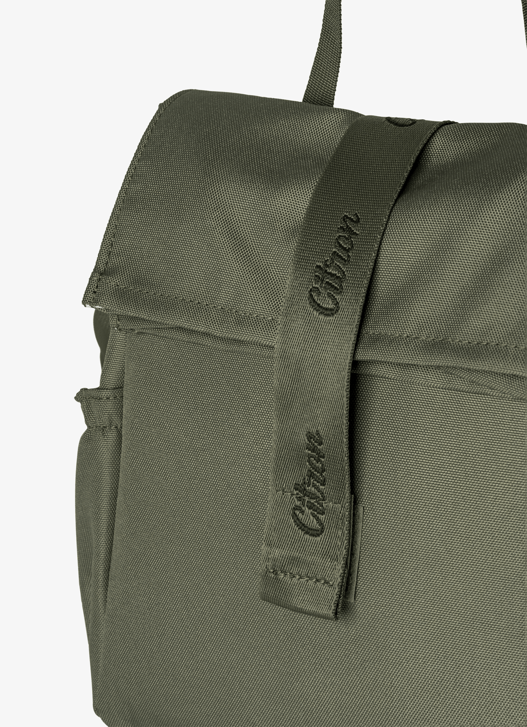 Citron Olive Green Insulated Rollup Lunch Bag
