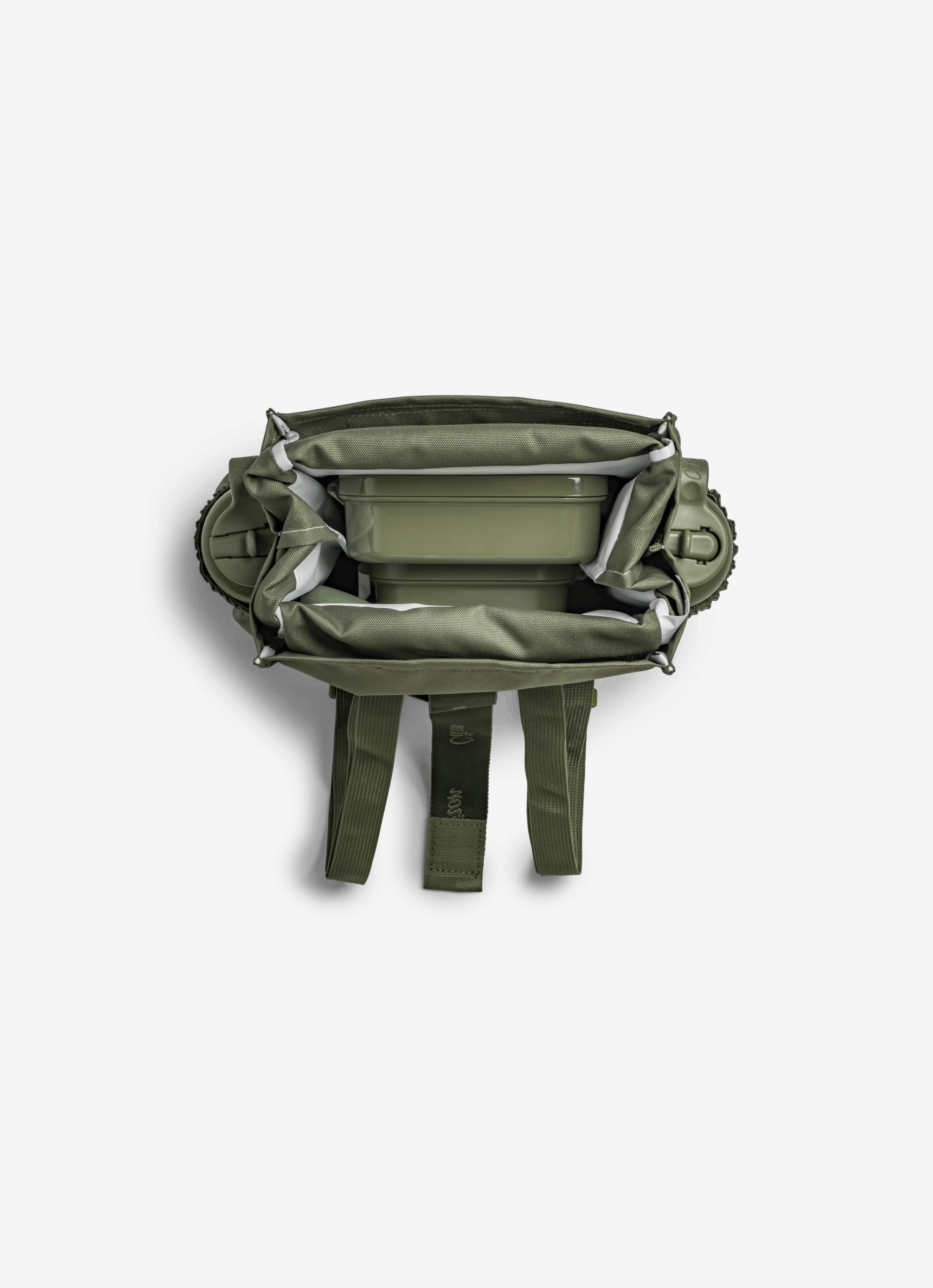 Citron Olive Green Insulated Rollup Lunch Bag