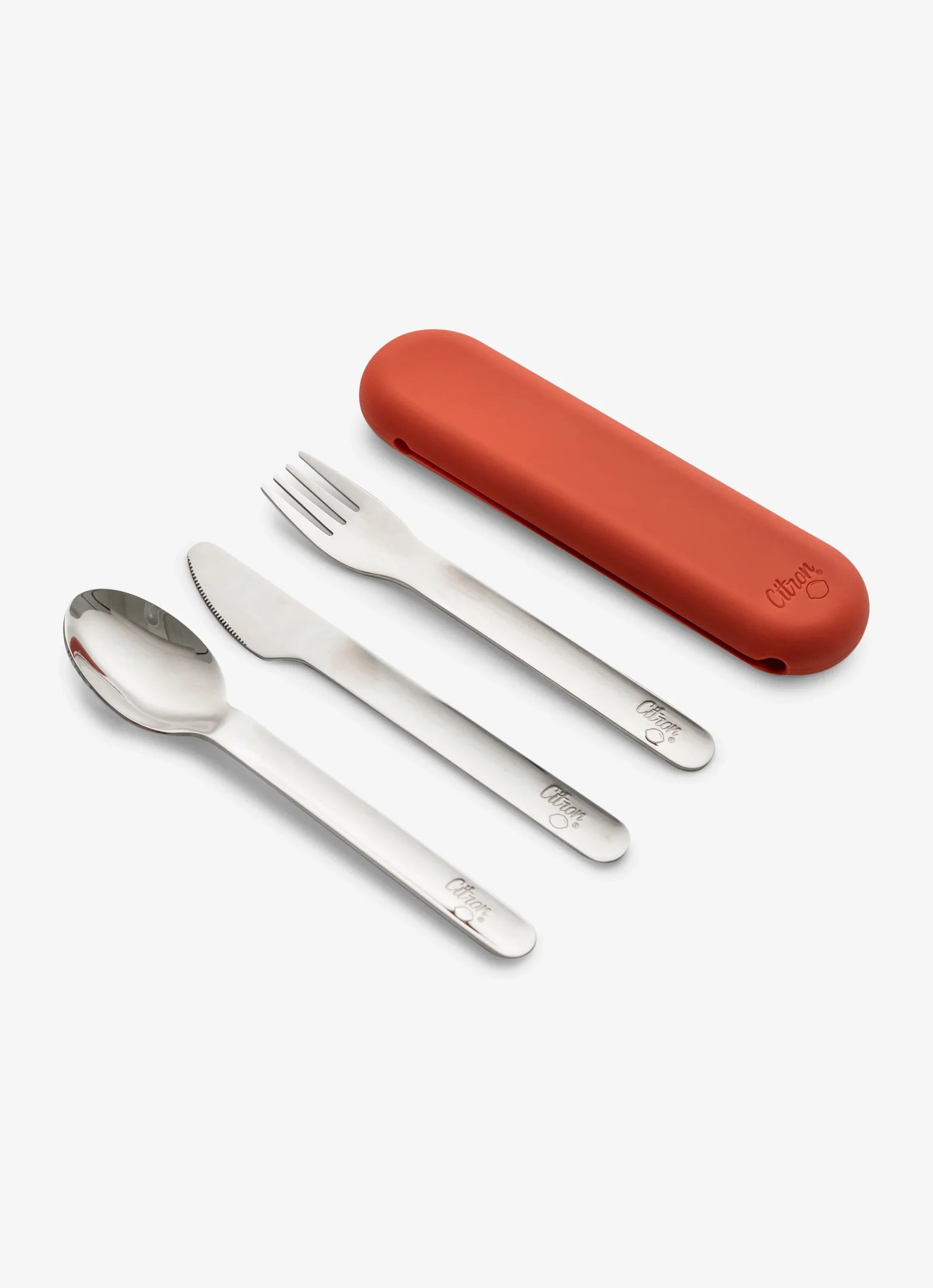 Citron Stainless Steel Brick Cutlery Set with Case