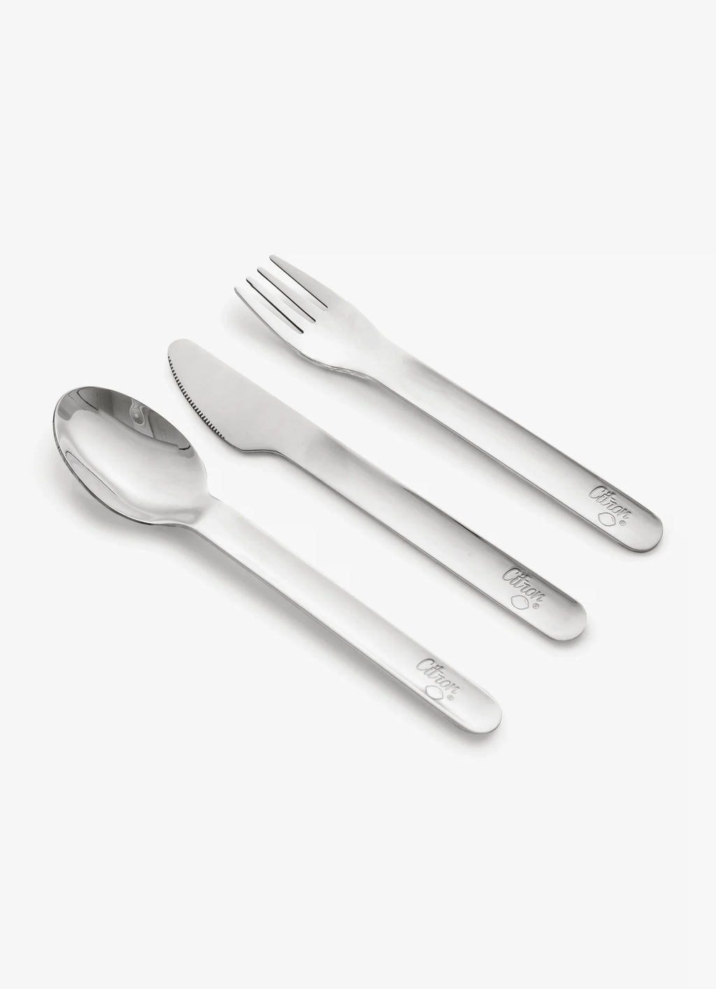 Citron Stainless Steel Brick Cutlery Set with Case