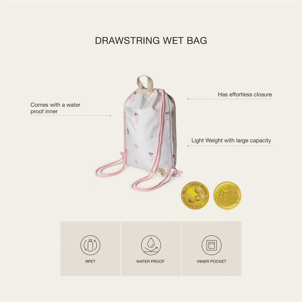Citron Drawstring Wet Bag Tiger
