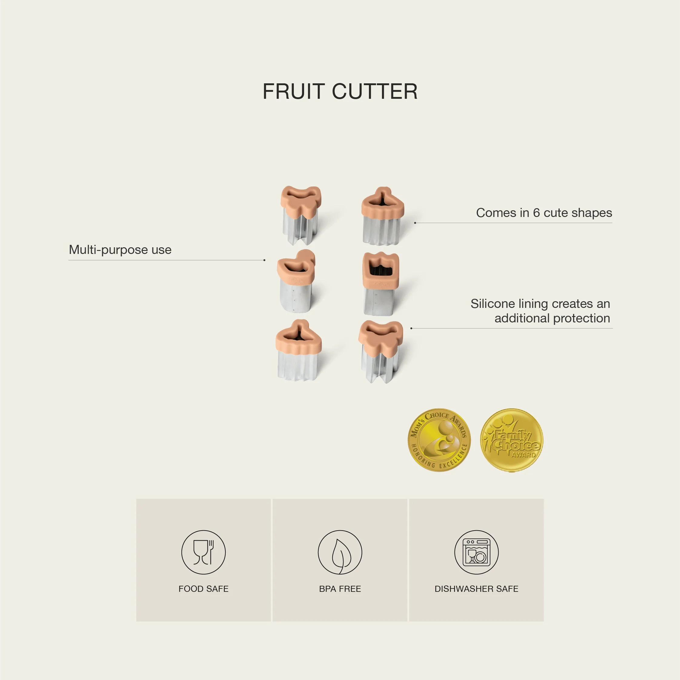 Citron Vehicles Fruit Cutters Set of 6