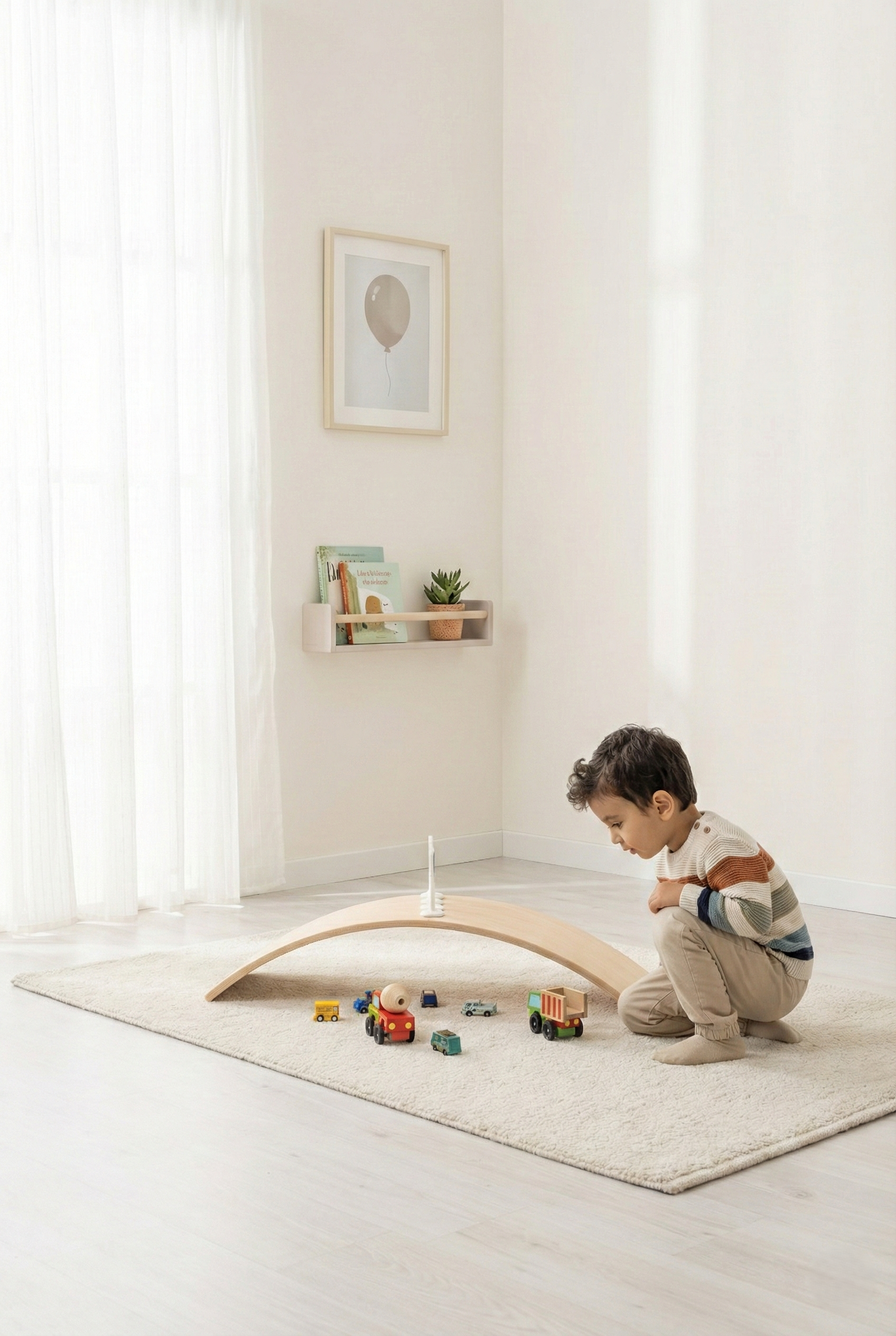 MamaToyz Balance Board Natural Birch Wood