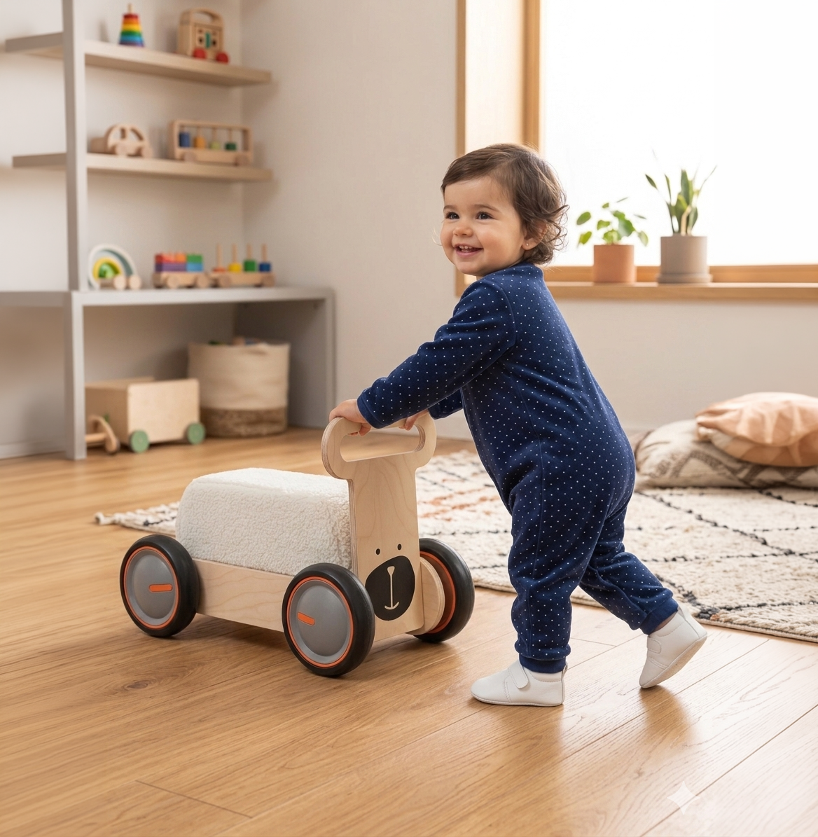 MamaToyz DriveMe Soft Baby Walker & Ride-On