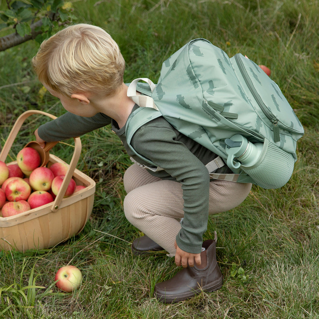 Done by Deer Croco Kids Backpack Green