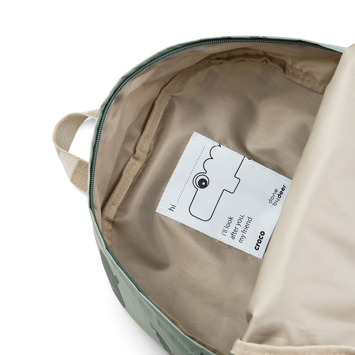 Done by Deer Croco Kids Backpack Green