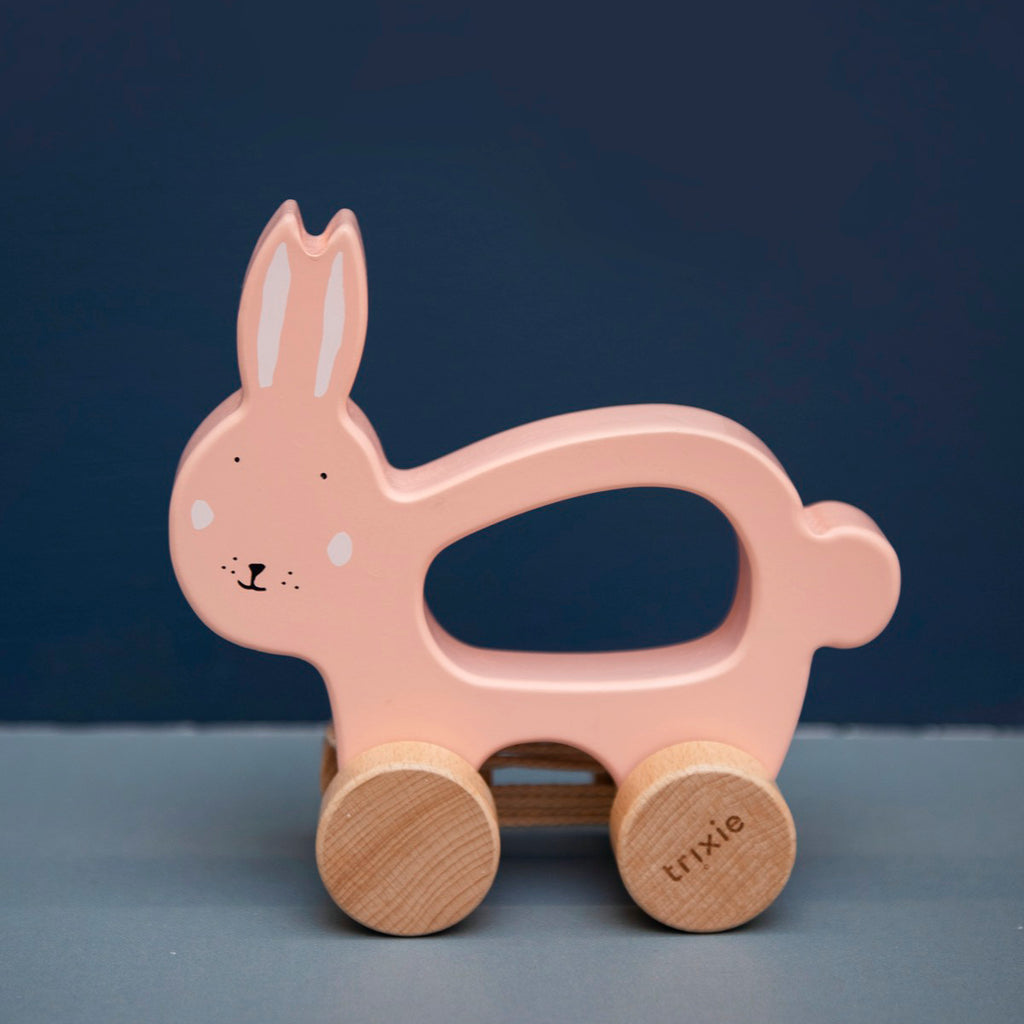 Trixie Wooden Pull Along Toy Mrs. Rabbit