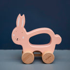 Trixie Wooden Pull Along Toy Mrs. Rabbit