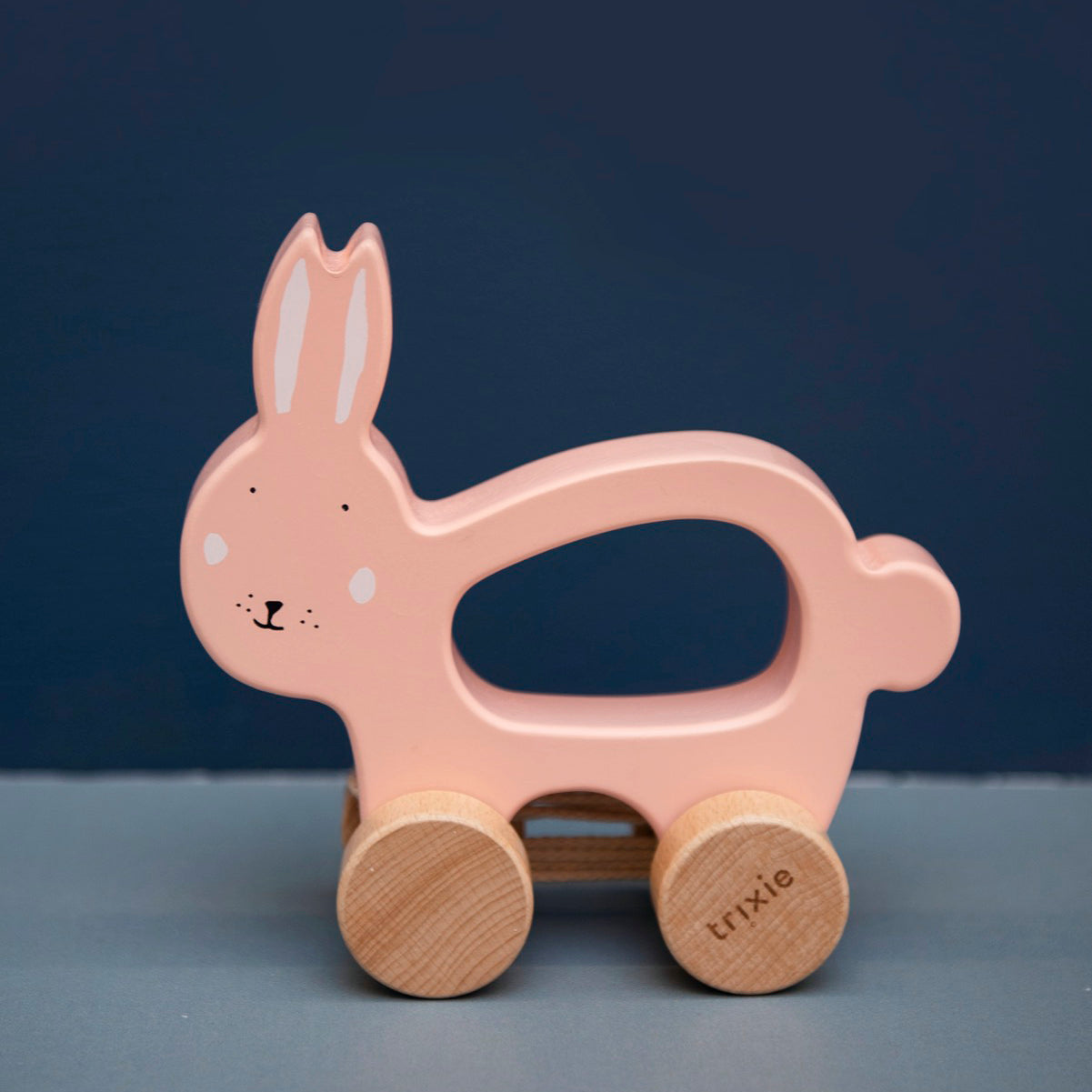 Trixie Wooden Pull Along Toy Mrs. Rabbit