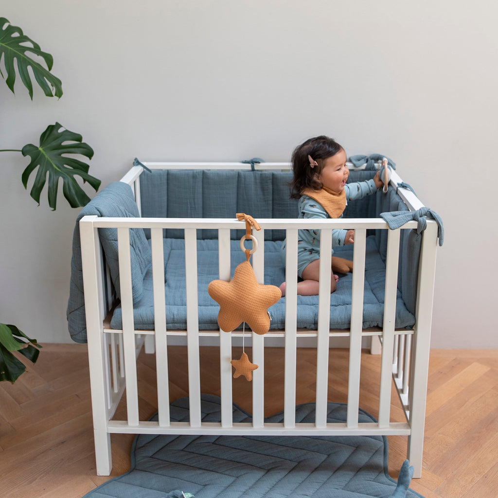 Trixie Cocoon Cot and Playpen Bumper Bliss Petrol