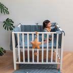 Trixie Cocoon Cot and Playpen Bumper Bliss Petrol