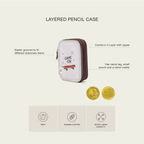 Citron Cool Kid 3-Layer Pencil Case