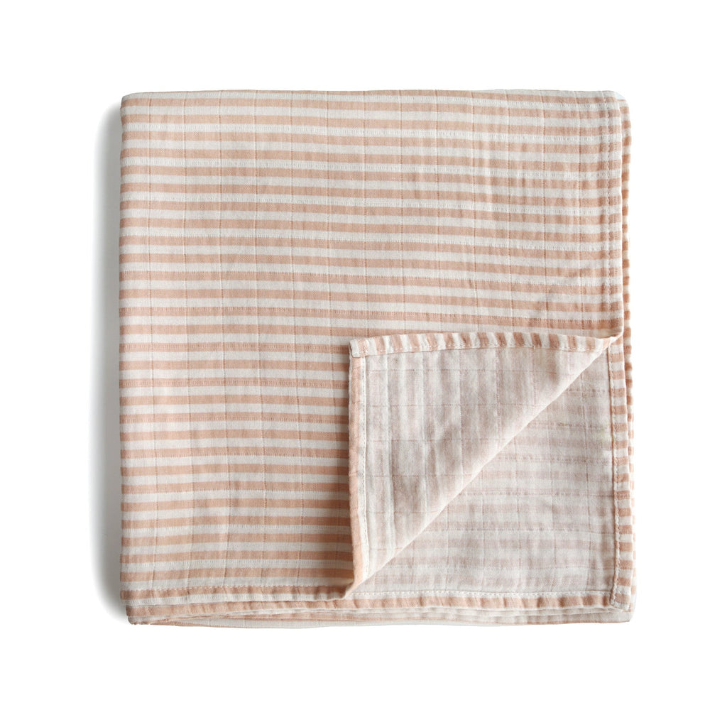 Mushie Organic Cotton Muslin Swaddle Blanket
