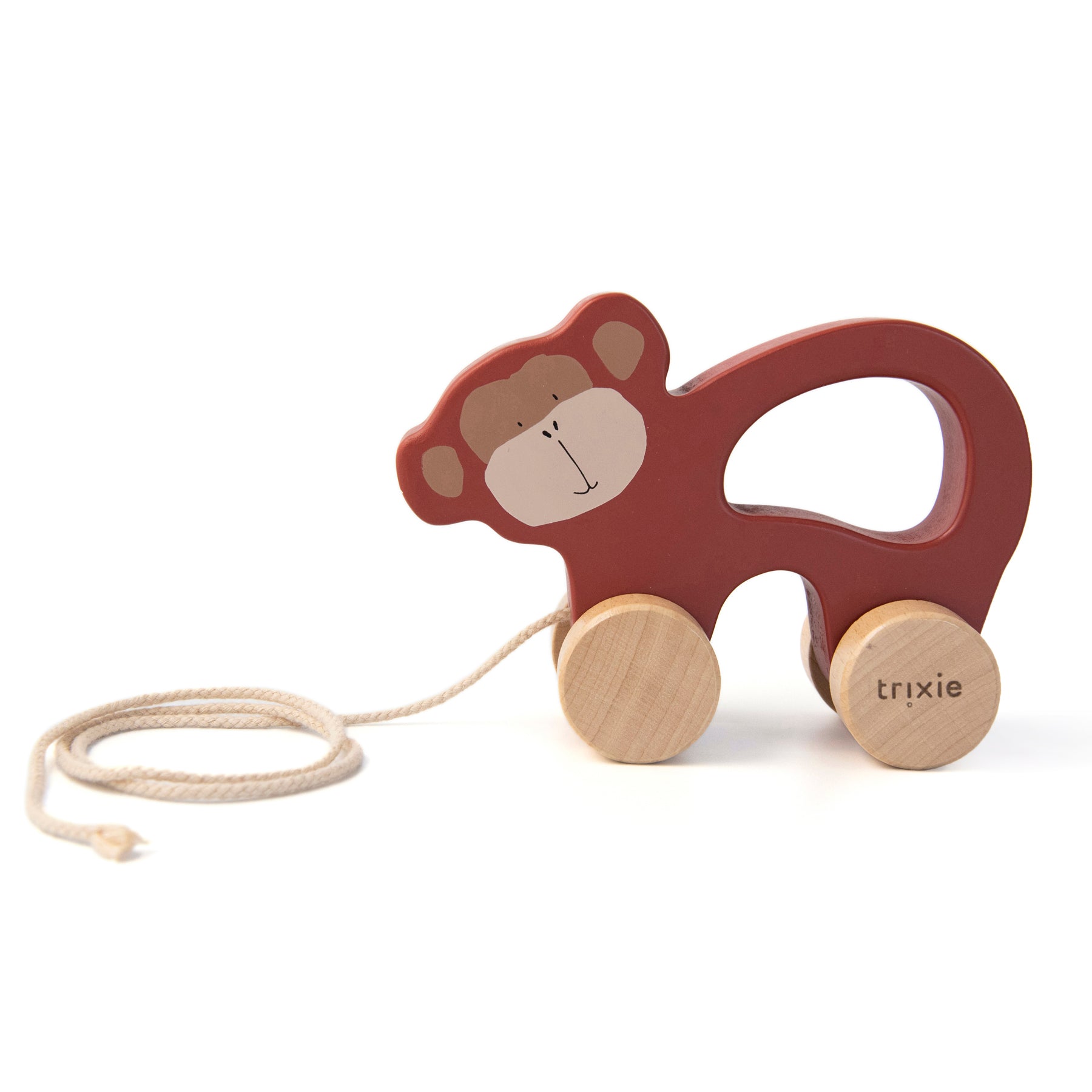 Trixie Wooden Pull Along Toy Mr. Monkey